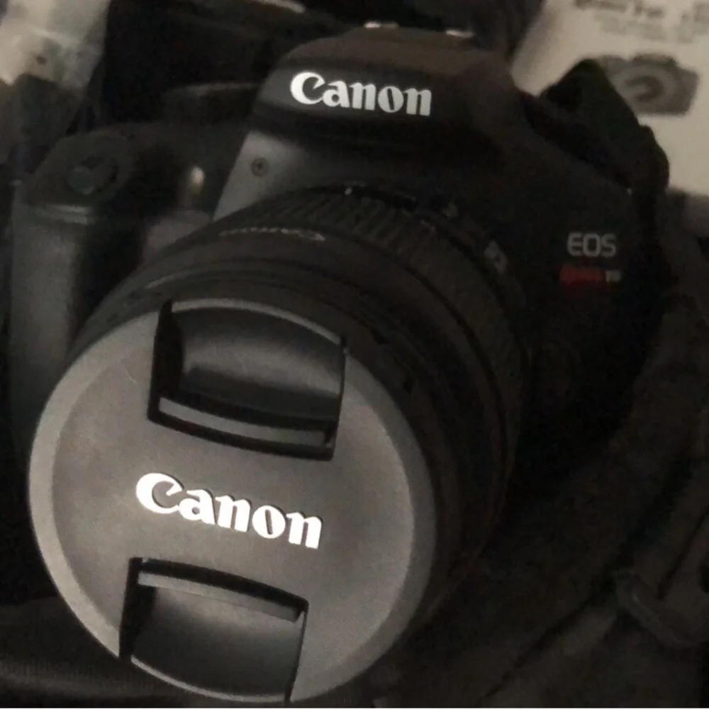 Canon EOS Rebel T6 DSLR Camera - Black with Red Accents